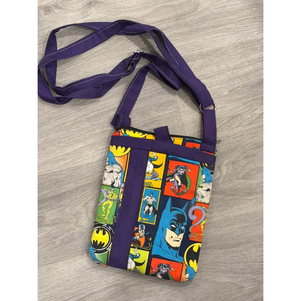 Handmade Batman comic book print crossbody bag